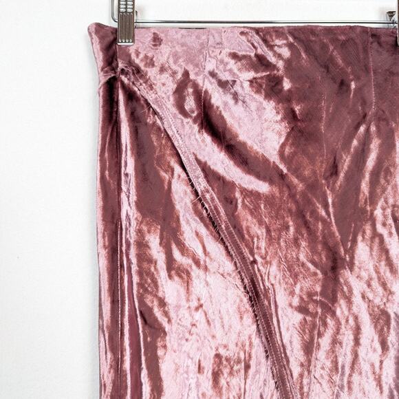 Free People Serious Swagger Pink Velvet Skirt Size S - Picture 4 of 7